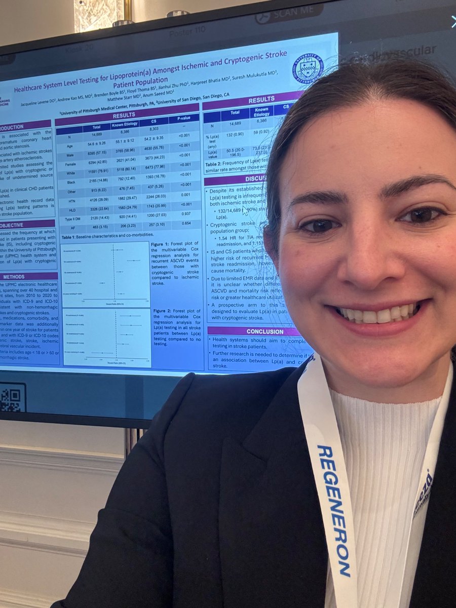 Anum Saeed (@anumsaeedmd) on Twitter photo <a href="/PittCardiology/">Pitt Cardiology</a> rockstar #FIT #JacqueLevene presenting her work at #nla2025 on #Lp(a) and stroke!
Sad to miss <a href="/nationallipid/">National Lipid Association</a> sessions this year but if you see her say hello!!! <a href="/hsbhatia/">Harpreet Bhatia</a> #NLA25 <a href="/PittCardiology/">Pitt Cardiology</a> rockstar #FIT #JacqueLevene presenting her work at #nla2025 on #Lp(a) and stroke!
Sad to miss <a href="/nationallipid/">National Lipid Association</a> sessions this year but if you see her say hello!!! <a href="/hsbhatia/">Harpreet Bhatia</a> #NLA25