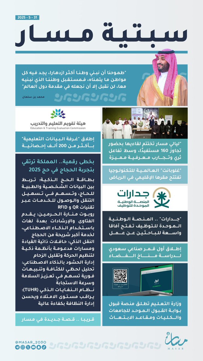 #سبتية_مسار لهذا الاسبوع

#مبادرة_مسار
