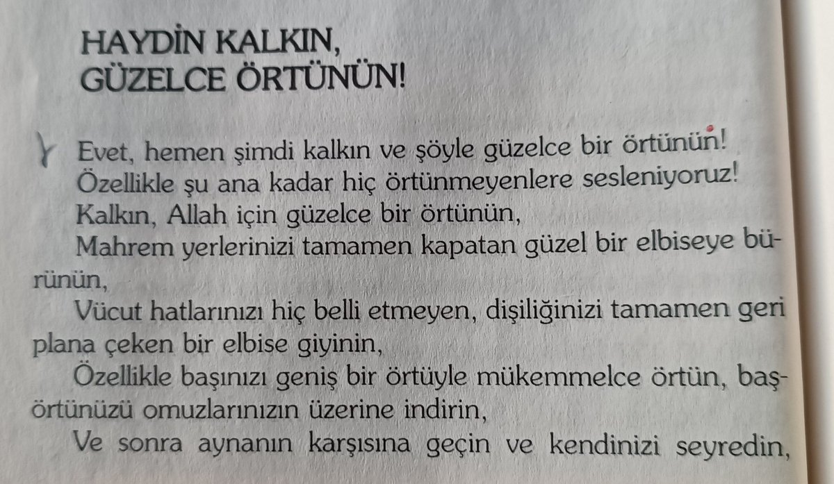 Kütüphanemizden Notlar (@birkutuphanesi) on Twitter photo Örtülü bayanlar sessiz davetçilerdir.
Örtünme Çağrısı <a href="/goktasmehmet/">Mehmet Göktaş</a> hocanın kitabından bir alıntı. Örtülü bayanlar sessiz davetçilerdir.
Örtünme Çağrısı <a href="/goktasmehmet/">Mehmet Göktaş</a> hocanın kitabından bir alıntı.