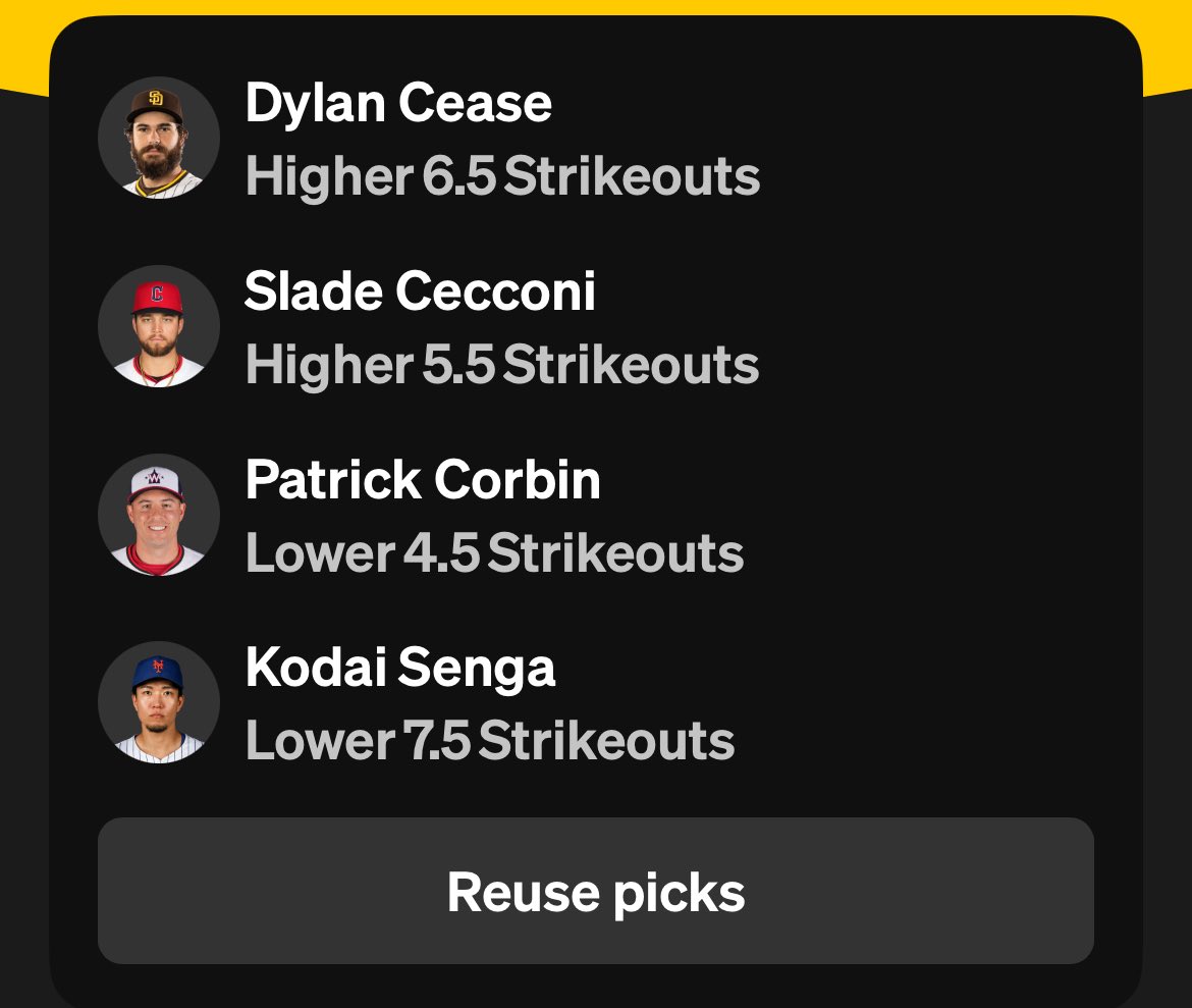 Put this strike out parlay together with the help of using MySpariedge.com the models are on fire <a href="/MySpariEdge/">Sports Betting Simplified</a> sign up with promo code BIGNUKE for half off first month subscription. I’m telling u you won’t regret it. <a href="/Underdog/">Underdog</a> #SportsBettingX #sportsbettingtwitter