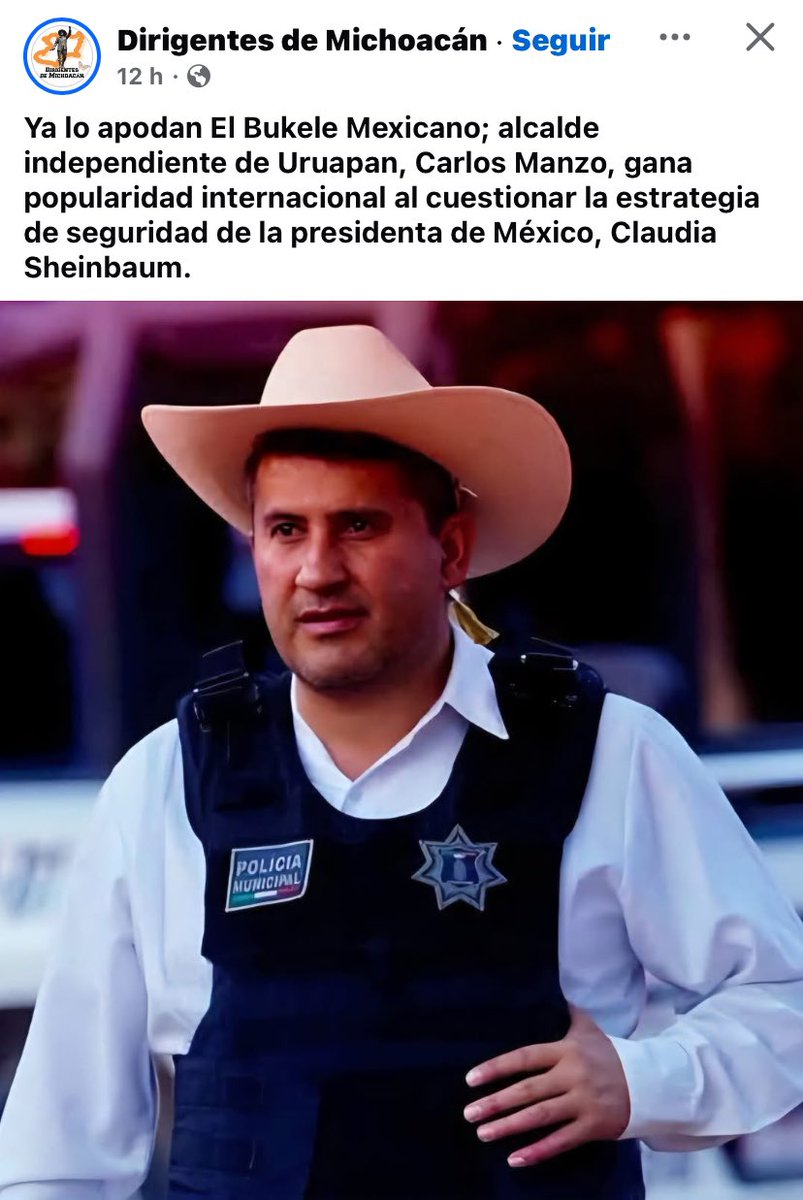 AlmaDAJimenez1's tweet photo. Necesitamos muchos Carlos Manzo para salvar a #Mexico. 
Quien de acuerdo ? 🤔 https://t.co/EBOmIk9LMg