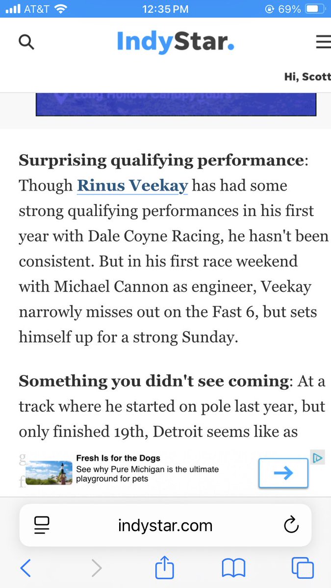 Scott Horner (@scottehorner) on Twitter photo There’s Rinus Veekay making <a href="/By_NathanBrown/">Nathan Brown</a> look good at the last moment. #IndyCar
indystar.com/story/sports/m… There’s Rinus Veekay making <a href="/By_NathanBrown/">Nathan Brown</a> look good at the last moment. #IndyCar
indystar.com/story/sports/m…