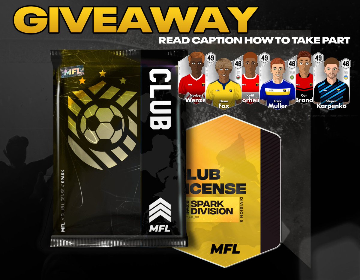 🚨HUGE MFL GIVEAWAY🎁

This is how to win 1 Club License &amp; 6 Players on Loan👇🏻

1⃣Like &amp; RT 
2️⃣ Comment down below the following Video your MFL Managername: 
youtu.be/CgZht-i-H28?si… 

Not signed up yet? Check pinned comment🔎

Winners will be drawn on Rolloverday = Monday☘️