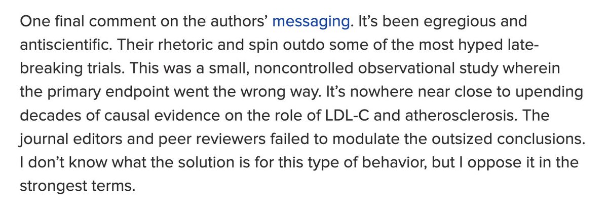Gil Carvalho MD PhD🌈 (@nutritionmades3) on Twitter photo Agree with this take by <a href="/drjohnm/">John Mandrola, MD</a>. The many limitations of the study design are one thing, but the real scandal is the attempt to spin the results both in the writing of the paper & on social media. Unacceptable, reckless, unserious behavior that victimizes the most vulnerable Agree with this take by <a href="/drjohnm/">John Mandrola, MD</a>. The many limitations of the study design are one thing, but the real scandal is the attempt to spin the results both in the writing of the paper & on social media. Unacceptable, reckless, unserious behavior that victimizes the most vulnerable