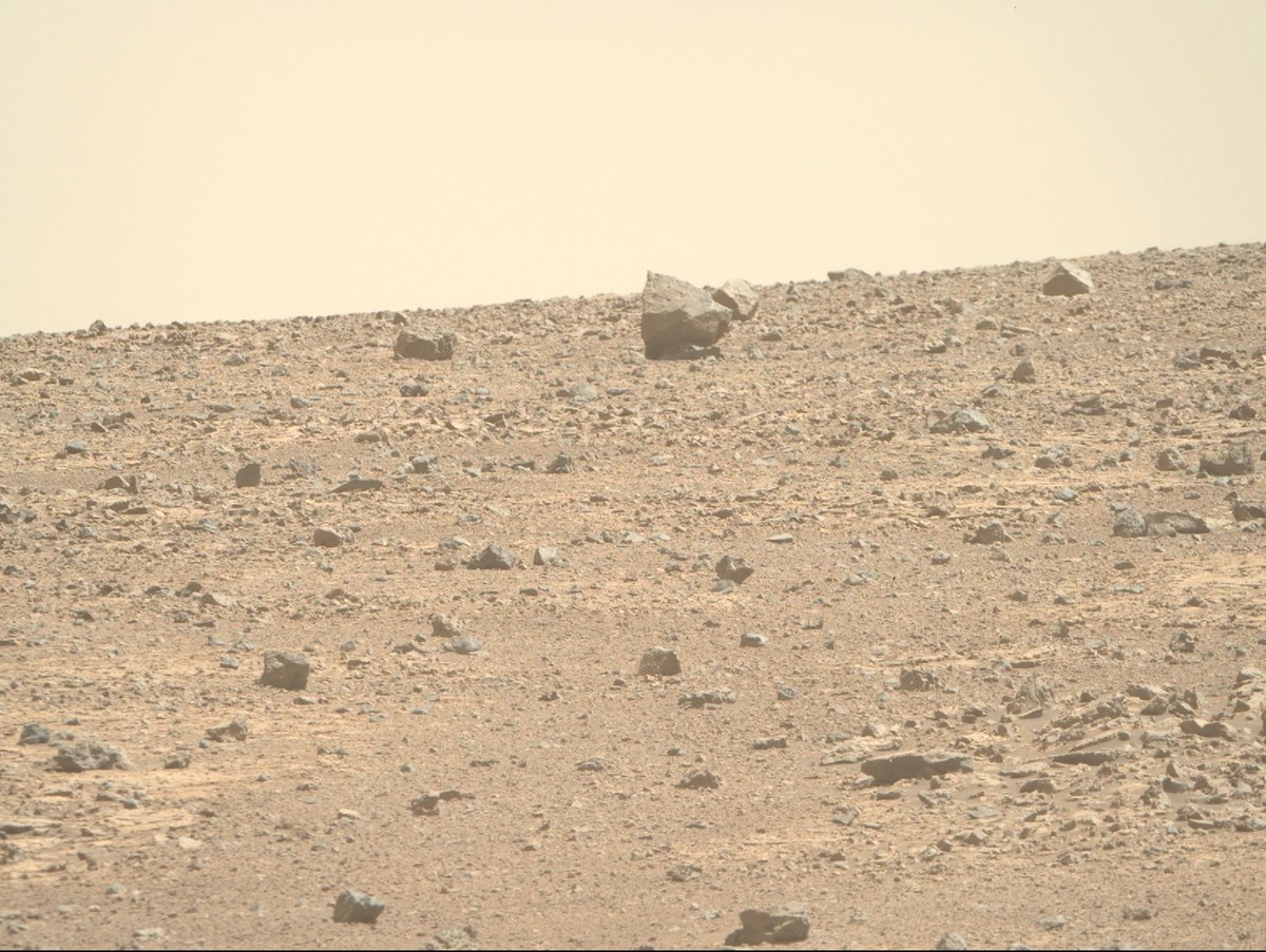 This picture was taken on Mars yesterday.