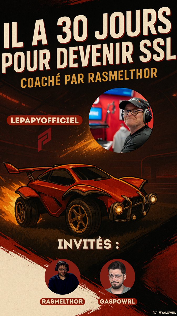 Pap's Esport (@papsesport) on Twitter photo 🎉 SUBATHON OFFICIEL – C’EST PARTI ! 🎉
30 JOURS POUR DEVENIR SSL… MAIS PAS QUE !
📅 Du 1er au 30 juin – EN LIVE TOUS LES JOURS !
🔥 Objectif : 12h de LIVE , des défis de ouf, du tryhard, des fails, des clutchs… et sûrement quelques rages😅
🚀 <a href="/Rasmelthor/">Rasmelthor</a> me coachera pour 🎉 SUBATHON OFFICIEL – C’EST PARTI ! 🎉
30 JOURS POUR DEVENIR SSL… MAIS PAS QUE !
📅 Du 1er au 30 juin – EN LIVE TOUS LES JOURS !
🔥 Objectif : 12h de LIVE , des défis de ouf, du tryhard, des fails, des clutchs… et sûrement quelques rages😅
🚀 <a href="/Rasmelthor/">Rasmelthor</a> me coachera pour