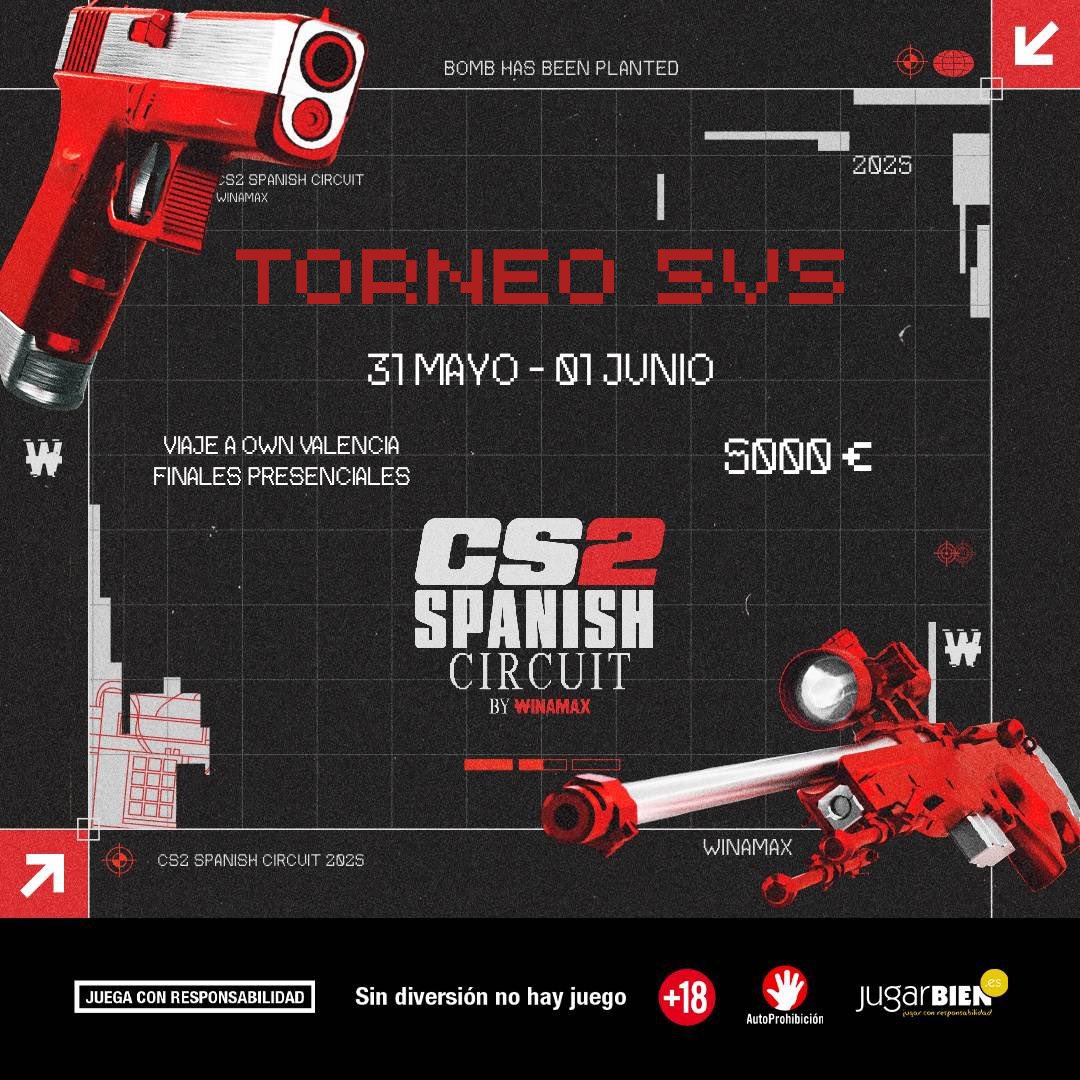 Pitu Herranz (@_pitu_) on Twitter photo 🔴 ¡TORNEO 5v5!
Vamos a dar las últimas rondas del día de hoy del <a href="/CS2Spanish/">CS2 Spanish Circuit by Winamax</a>.
Mañana se decide qué dos equipos viajan a Valencia🥘 para jugar la final en la <a href="/OpenWorldNowcom/">OWN Fest: Valencia - Zaragoza 2025</a>.
💜❤️PituHerranz 🔴 ¡TORNEO 5v5!
Vamos a dar las últimas rondas del día de hoy del <a href="/CS2Spanish/">CS2 Spanish Circuit by Winamax</a>.
Mañana se decide qué dos equipos viajan a Valencia🥘 para jugar la final en la <a href="/OpenWorldNowcom/">OWN Fest: Valencia - Zaragoza 2025</a>.
💜❤️PituHerranz