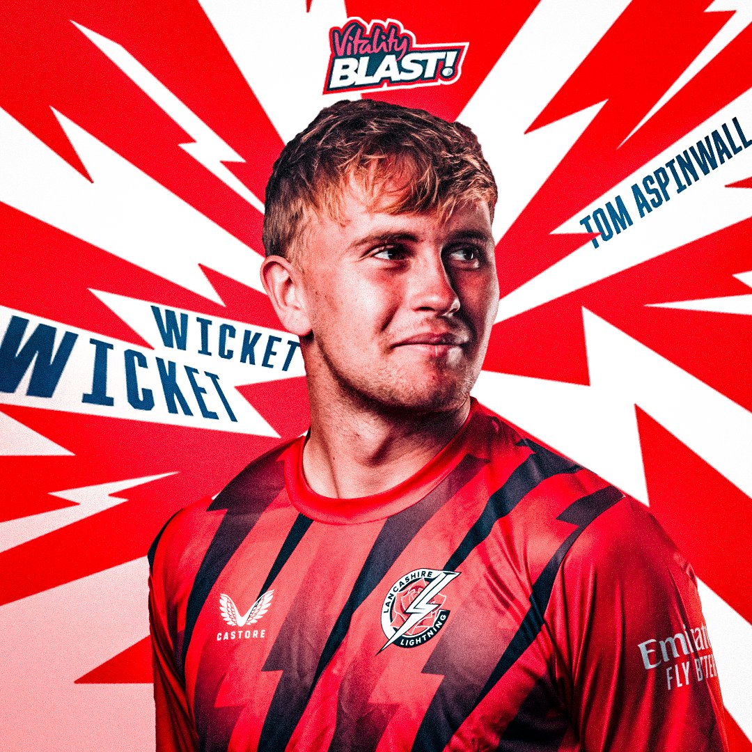 lancscricket's tweet photo. ASPY! ๐
Clarke is caught by Turner off Aspinwall for the breakthrough!
20-1 (2.3)
Watch LIVE on #LancsTV! ๐บ๐ https://t.co/llR4gIEOQAโฆ
โก #StrikeTogether | ๐ #PrideFixture https://t.co/h1WbP4fs8X