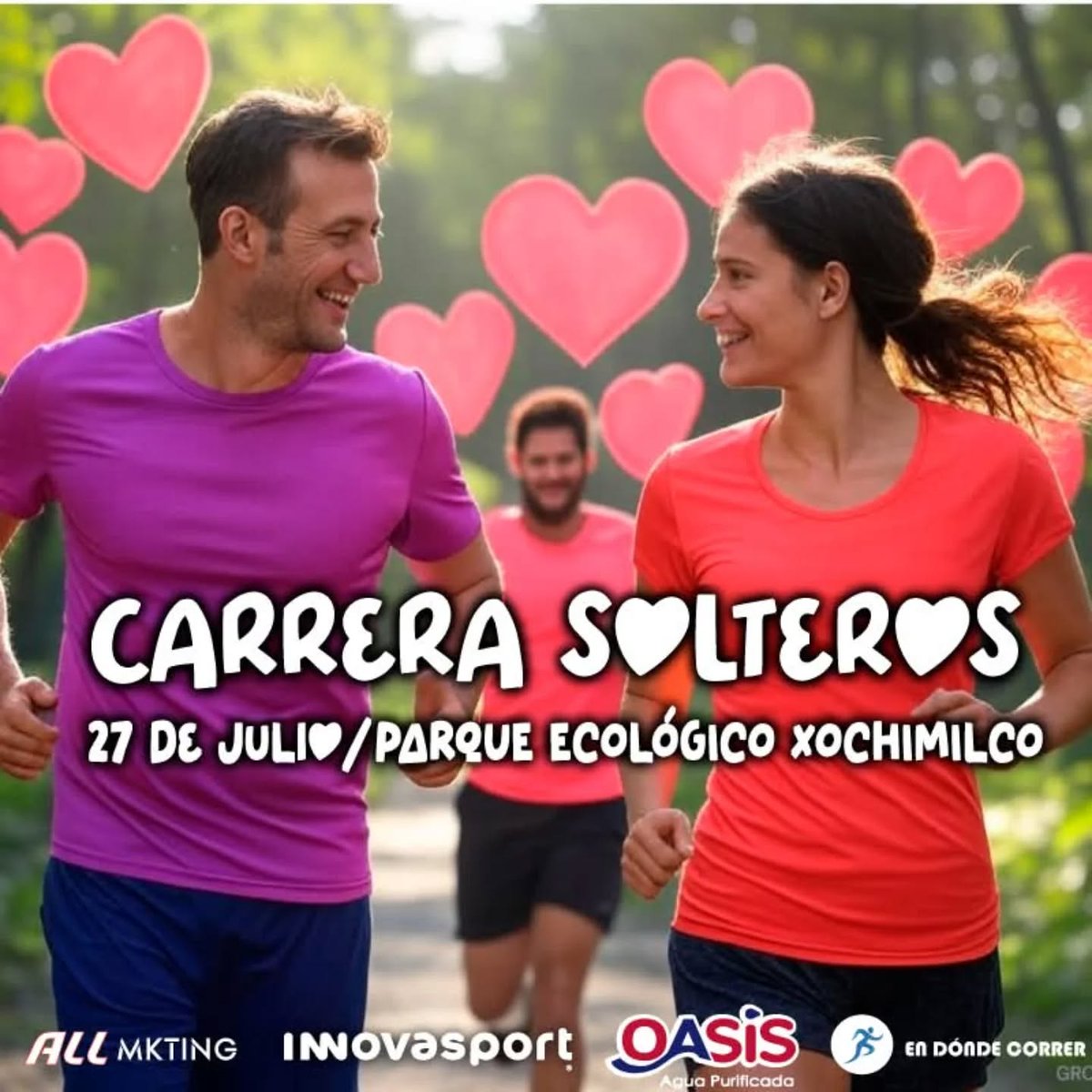 ¿Soltero?   ¿Corriendo solin solitario en las carreras?
¿Viendo esas parejitas en los entrenamientos?
¿Leyendo con voz de infomercial? Pues deje de serlo e inscribete a la CARRERA SOLTEROS 2025 ¡LIGANDO Y CORRIENDO EN EL PARQUE ECOLÓGICO XOCHIMILCO !📷📷📷
¿Te imaginas encontrar