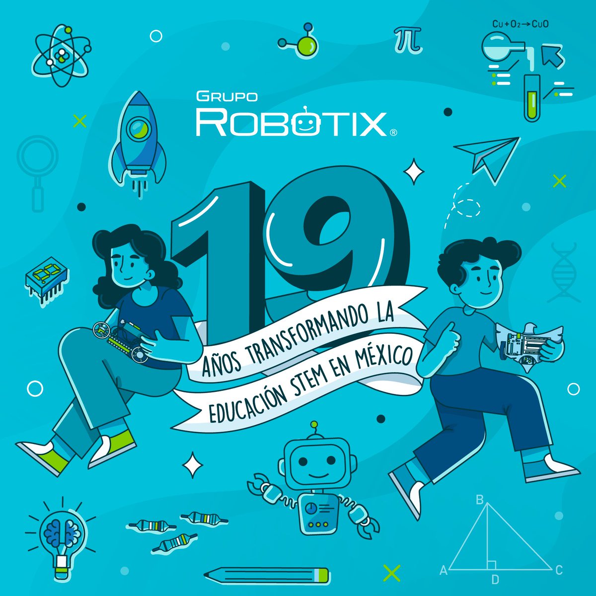 SoyRobotiX's tweet image. 🎉 Gracias a cada uno de los estudiantes, escuelas, docentes, familias y grandes aliados que han creído en nosotros. ¡Seguimos creciendo juntos! 🚀💙

#19AñosRobotiX #EducaciónSTEM #GrupoRobotiX