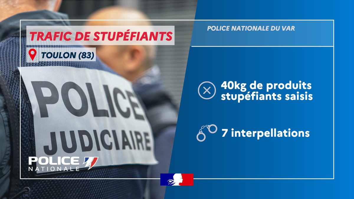 #ContreLeNarcotrafic | 👊 Cette semaine, la #PoliceNationale de Toulon (83) a démantelé un réseau de trafic de stupéfiants en interpellant 7 individus. 🏠 Les trafiquants louaient des logements pour y stocker leur marchandise qu’ils proposaient à la vente via Snapchat. ‼️ Les