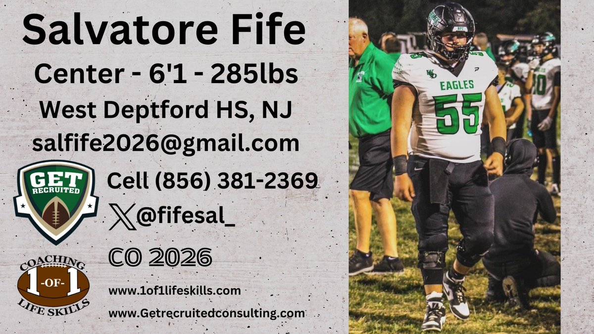 Get Recruited (@get__recruited) on Twitter photo Salvatore Fife - CO 2026 - Center - 6'1, 285lbs - 3.8 GPA - Strong, physical, great feet. West Deptford HS, NJ. Player Info: x.com/fifesal_ @1of1lifeskills <a href="/fifesal_/">Salvatore Fife</a> <a href="/BrownU_Football/">Brown Bears Football</a> <a href="/CULionsFB/">Columbia Football</a> <a href="/BigRed_Football/">Cornell Football</a> <a href="/DartmouthFTBL/">Dartmouth Football</a> <a href="/PennFB/">Penn Football</a> <a href="/PrincetonFTBL/">Princeton Football</a> <a href="/yalefootball/">Yale Football</a> Salvatore Fife - CO 2026 - Center - 6'1, 285lbs - 3.8 GPA - Strong, physical, great feet. West Deptford HS, NJ. Player Info: x.com/fifesal_ @1of1lifeskills <a href="/fifesal_/">Salvatore Fife</a> <a href="/BrownU_Football/">Brown Bears Football</a> <a href="/CULionsFB/">Columbia Football</a> <a href="/BigRed_Football/">Cornell Football</a> <a href="/DartmouthFTBL/">Dartmouth Football</a> <a href="/PennFB/">Penn Football</a> <a href="/PrincetonFTBL/">Princeton Football</a> <a href="/yalefootball/">Yale Football</a>