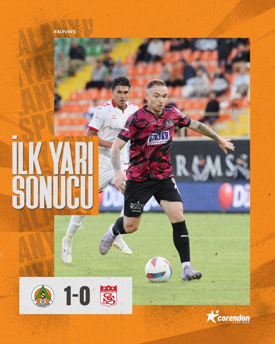 Corendon Alanyaspor’umuz – NG Sivasspor: 1-0 (İlk yarı sonucu)
 
#ALYvSVS