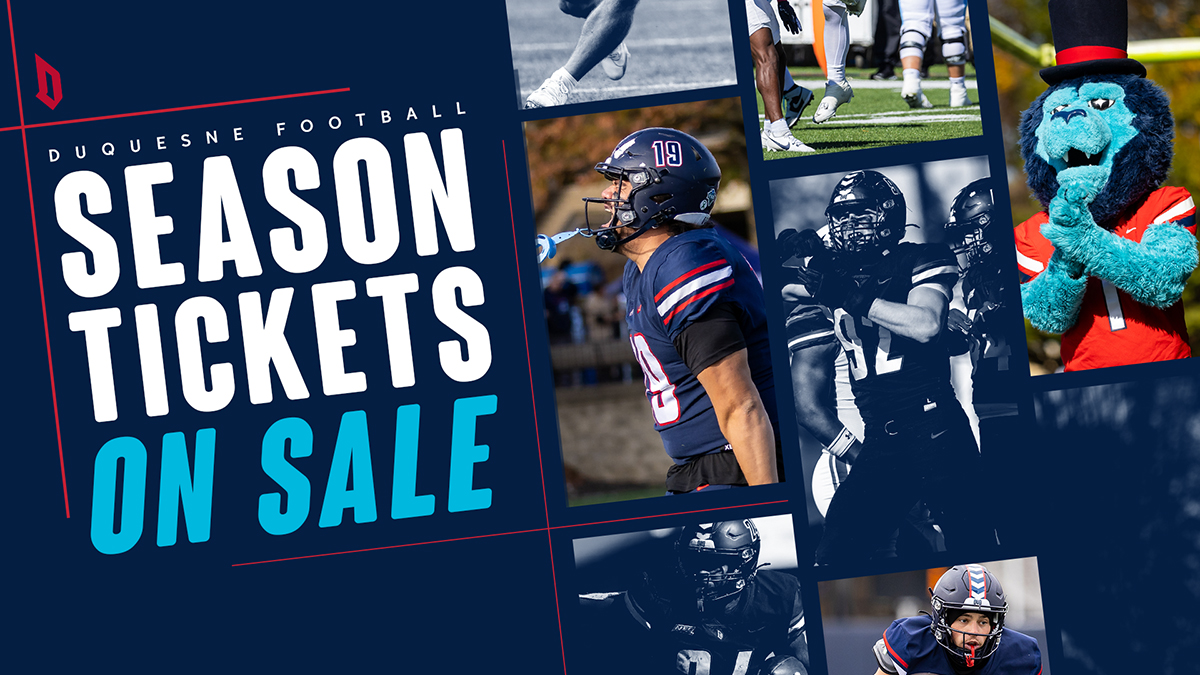 Duquesne University (@duqedu) on Twitter photo Come out to support <a href="/DuqFB/">Duquesne Football</a> this fall! Season tickets are on sale now. #GoDukes
🎟 ow.ly/mzi650W21qb Come out to support <a href="/DuqFB/">Duquesne Football</a> this fall! Season tickets are on sale now. #GoDukes
🎟 ow.ly/mzi650W21qb