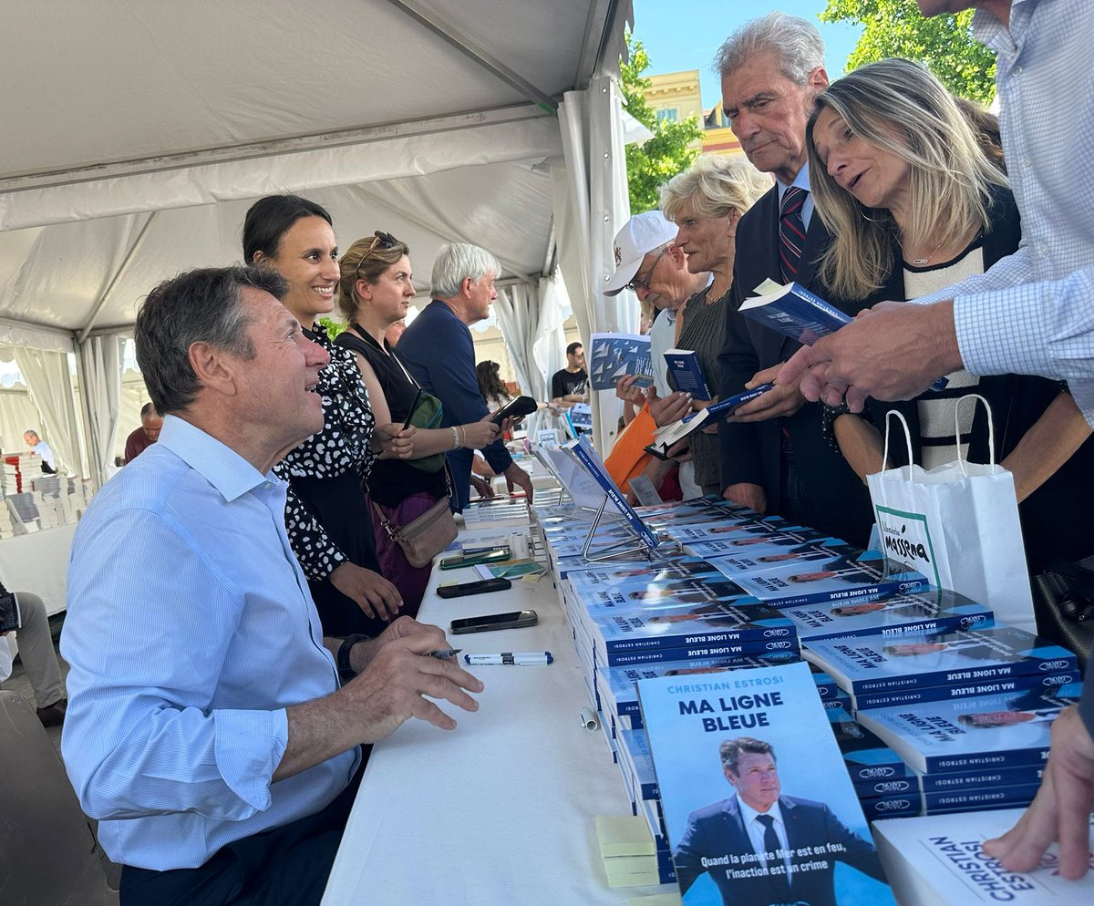 Christian Estrosi (@cestrosi) on Twitter photo Merci à tous ceux qui sont venus à ma rencontre lors du Festival du Livre de Nice pour découvrir mon nouvel ouvrage Ma ligne bleue. Rendez-vous le 5 juin pour sa sortie officielle en librairie.
<a href="/michellafon/">Editions Michel Lafon</a> Merci à tous ceux qui sont venus à ma rencontre lors du Festival du Livre de Nice pour découvrir mon nouvel ouvrage Ma ligne bleue. Rendez-vous le 5 juin pour sa sortie officielle en librairie.
<a href="/michellafon/">Editions Michel Lafon</a>