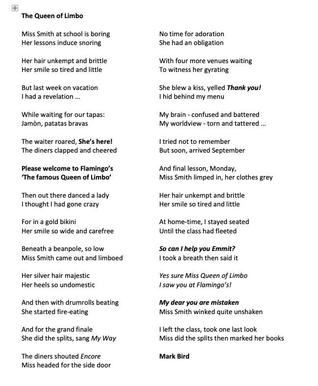 Mark Bird (DreamBeastPoems) The Klangaroo Out Now! (@dreambeastpoems) on Twitter photo This #tuesdaytitleprompt from <a href="/CarlBurKids/">Poetry for Kids by Carl Burkitt</a> caught my eye last Tuesday. As a teacher, I know that reaction when children see you out of school. I've been made to feel like a superstar in Sainsbury's and an alien in Boots. I went over the top for this one <a href="/Headteacherchat/">HeadteacherChat</a> #Teachers This #tuesdaytitleprompt from <a href="/CarlBurKids/">Poetry for Kids by Carl Burkitt</a> caught my eye last Tuesday. As a teacher, I know that reaction when children see you out of school. I've been made to feel like a superstar in Sainsbury's and an alien in Boots. I went over the top for this one <a href="/Headteacherchat/">HeadteacherChat</a> #Teachers