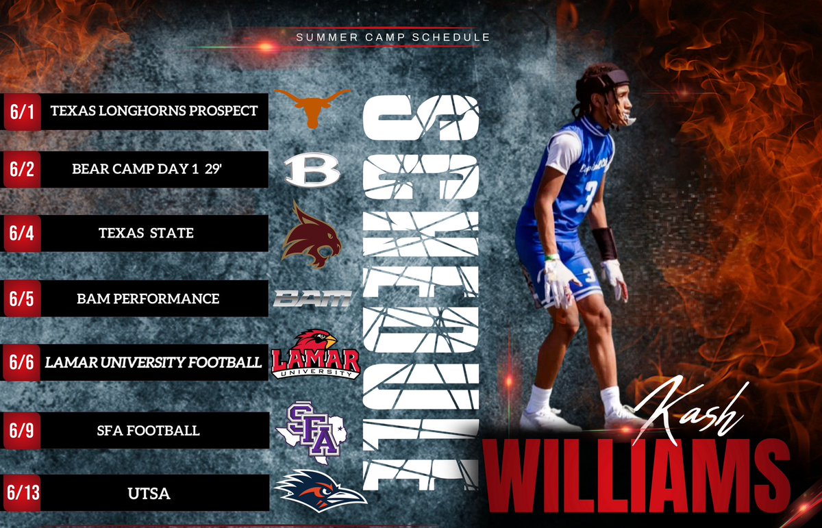 KashWilliams512's tweet image. Camp SZN. Ready to Get Better! 🐻🏈 29
@Bastrop_Bears @JGriedl @PrepRedzoneTX @TRILLDB @BamPerformance @LamarFootball