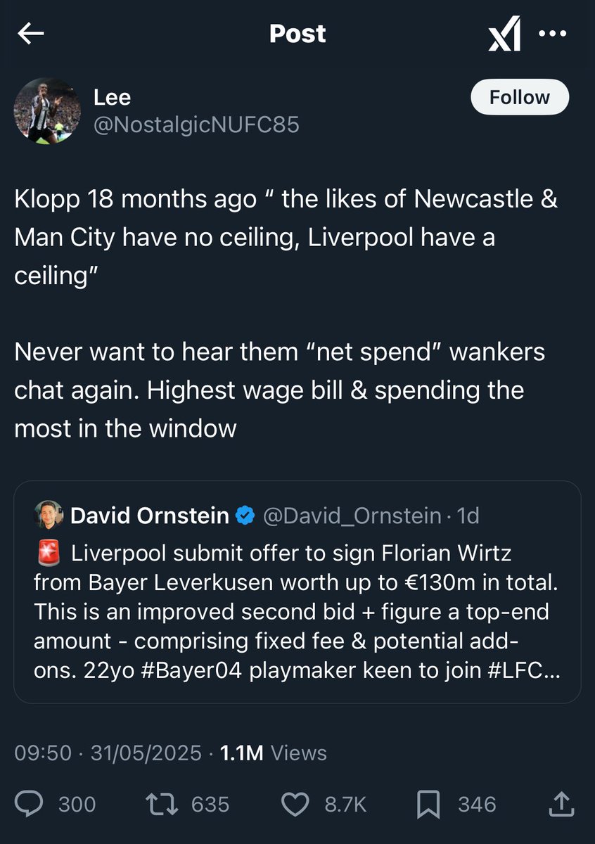 HITCSevens's tweet image. I’m not a Liverpool fan and I disagree with Klopp, but it’s worth noting that Newcastle have a higher net spend than Liverpool over the last 3, 5, and even 10 years, despite having half the revenue, and spend 68% of their turnover on wages vs 63% at Liverpool.
