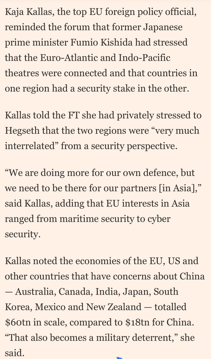 Demetri (@dimi) on Twitter photo In an interview EU top foreign policy official <a href="/kajakallas/">Kaja Kallas</a> pushes back against the idea that European nations should be less concerned about the Indo-Pacific and focus more on the Euro-Atlantic region. In an interview EU top foreign policy official <a href="/kajakallas/">Kaja Kallas</a> pushes back against the idea that European nations should be less concerned about the Indo-Pacific and focus more on the Euro-Atlantic region.