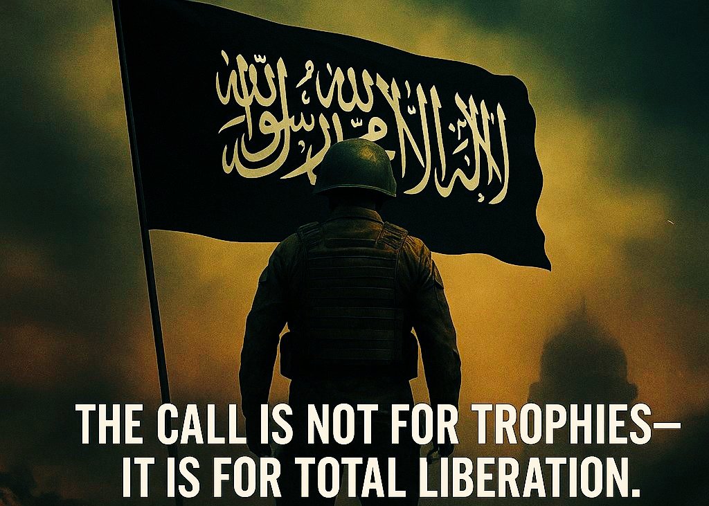 RevivedUmmah's tweet photo. The call is not for trophies..
It's for total liberation...
#غزہ_غزہ_اے_افواج https://t.co/jGzyu3WNbB