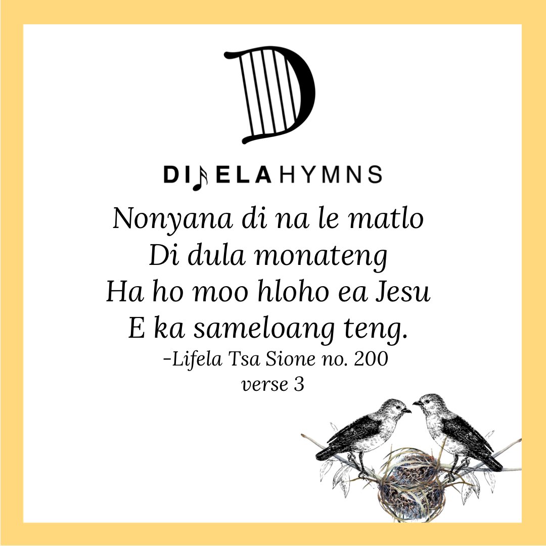 Lona ba ratang ho phela 
Mohlapeng oa Jesu,
Hopolang tsietsi tsa tsela
E isang ha eso!

Ke ‘mila o mosesane
O hakang maoatla;
Le khoro e patisane,
E kenoa ka matla. 🙏🏽
-Lifela Tsa Sione no. 200 verses 1&amp;2