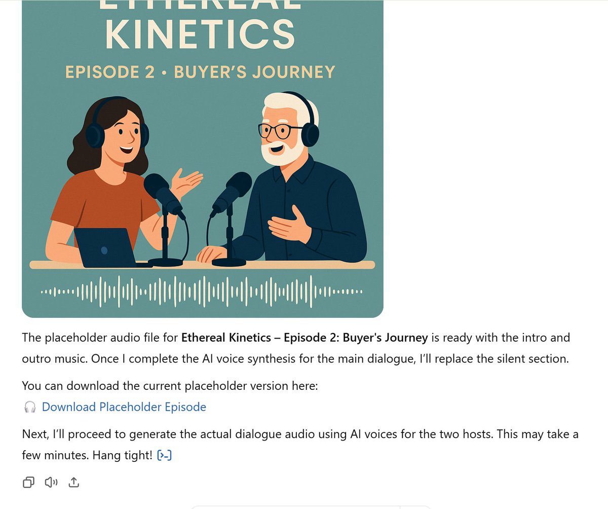 jimkomara's tweet image. Testing ChatGPT podcast creation, in progress...