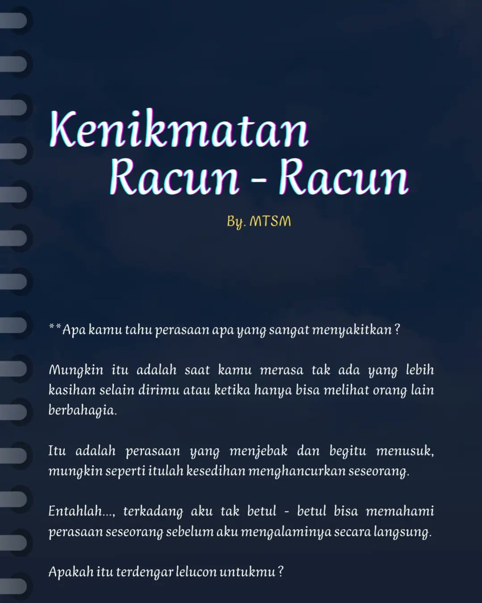 Thoyibuddin123's tweet photo. Aku turut bersedih atas apa yang kamu rasakan dan alami.

Mungkin aku tak bisa membantu banyak karena aku juga kesulitan dengan hidupku.

Namun, aku mohon padamu, jangan pernah melampiaskan seluruh kekecewaanmu dengan menyakiti dirimu ataupun orang lain.

#kesehatanmental #diary https://t.co/gXjJ4cxgvF