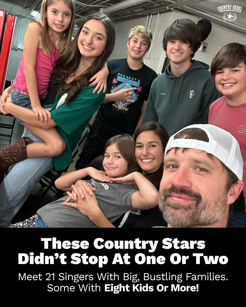 "Fancy Like" singer Walker Hayes is just one country star who has a large family! See a full list of other singers who have lots of children ❤️ &gt;&gt; go.countryrebel.com/CountryLotsKids