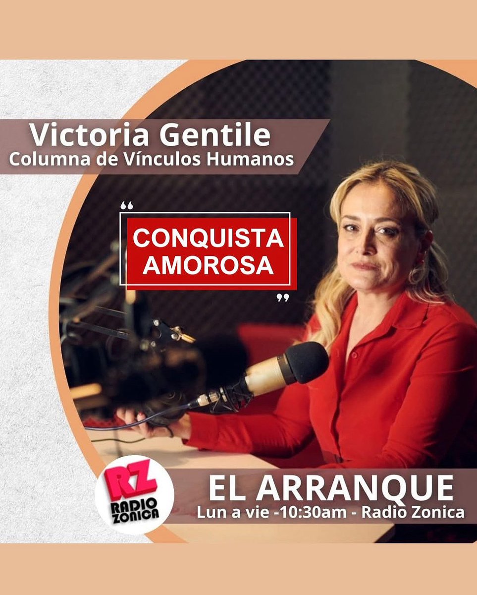 Victoria Gentile (@victoriagentile) on Twitter photo 🧠 ¿Conquistar o conectar?
📻 En Vínculos Humanos exploraremos cómo cambiaron las reglas del juego afectivo y por qué es hora de cambiar también el lenguaje del amor.
🎙️ El próximo lunes 2/6 10:30 h, por <a href="/ArranqueZonica1/">El Arranque Zonica</a> por <a href="/RADIOZONICA/">#RadioZonica #Zonica➕</a> , radiozonica.com.ar
#Vínculos 🧠 ¿Conquistar o conectar?
📻 En Vínculos Humanos exploraremos cómo cambiaron las reglas del juego afectivo y por qué es hora de cambiar también el lenguaje del amor.
🎙️ El próximo lunes 2/6 10:30 h, por <a href="/ArranqueZonica1/">El Arranque Zonica</a> por <a href="/RADIOZONICA/">#RadioZonica #Zonica➕</a> , radiozonica.com.ar
#Vínculos