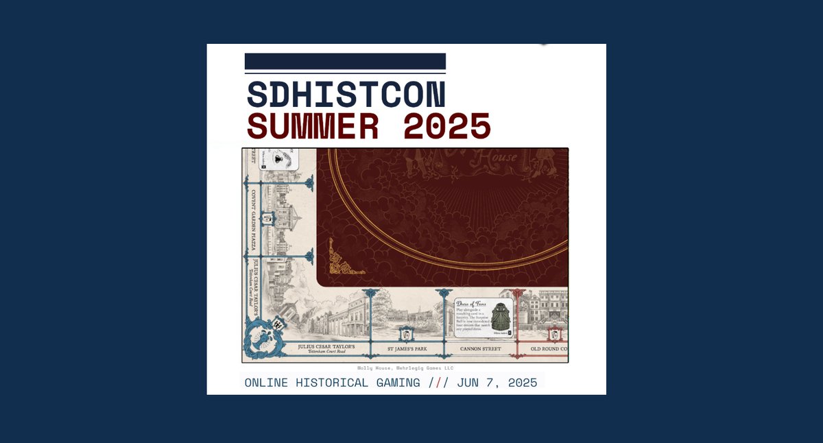 SDHistCon (@sdhistcon) on Twitter photo We're just one week from SDHistCon Second Front 2025! Next Saturday, June 7, join us online for a full day of gaming. Badges and event tickets available now here: tabletop.events/conventions/sd…. Some of the many great events we'll have are here: sdhist.com/one-week-to-sd… We're just one week from SDHistCon Second Front 2025! Next Saturday, June 7, join us online for a full day of gaming. Badges and event tickets available now here: tabletop.events/conventions/sd…. Some of the many great events we'll have are here: sdhist.com/one-week-to-sd…