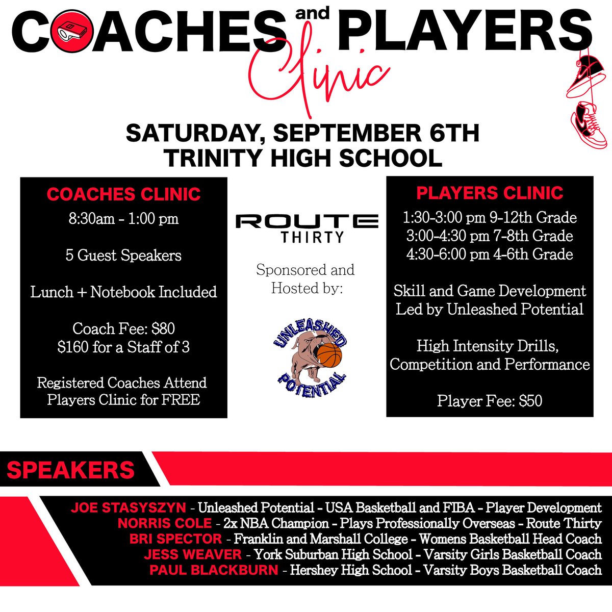 Kelsey Stasyszyn (@kelsey_rx) on Twitter photo 🚨Players and Coaches Basketball Clinic in Central PA hosted by Route Thirty and Unleashed Potential🚨
unleashed717.com/coaches-and-pl…
<a href="/Unleashed717/">Unleashed Potential</a> <a href="/coachs717/">Joe Stasyszyn</a> <a href="/pg30_Cole/">Norris Cole</a> 🚨Players and Coaches Basketball Clinic in Central PA hosted by Route Thirty and Unleashed Potential🚨
unleashed717.com/coaches-and-pl…
<a href="/Unleashed717/">Unleashed Potential</a> <a href="/coachs717/">Joe Stasyszyn</a> <a href="/pg30_Cole/">Norris Cole</a>