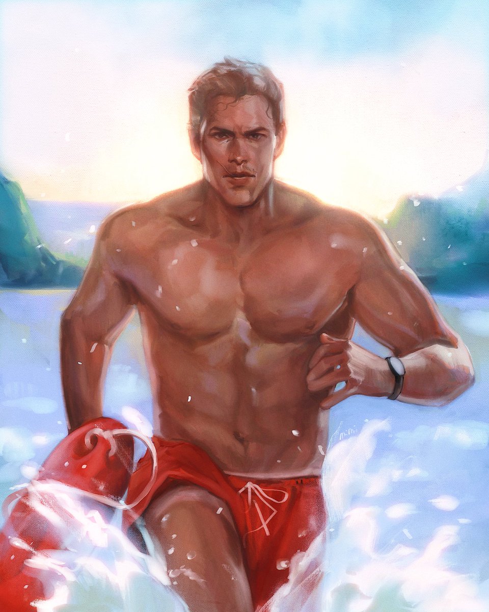 BAYWATCH CULLEN 🥵☀️ for an upcoming stamp rally at FanExpo Denver! #dai #dragonage #cullenrutherford