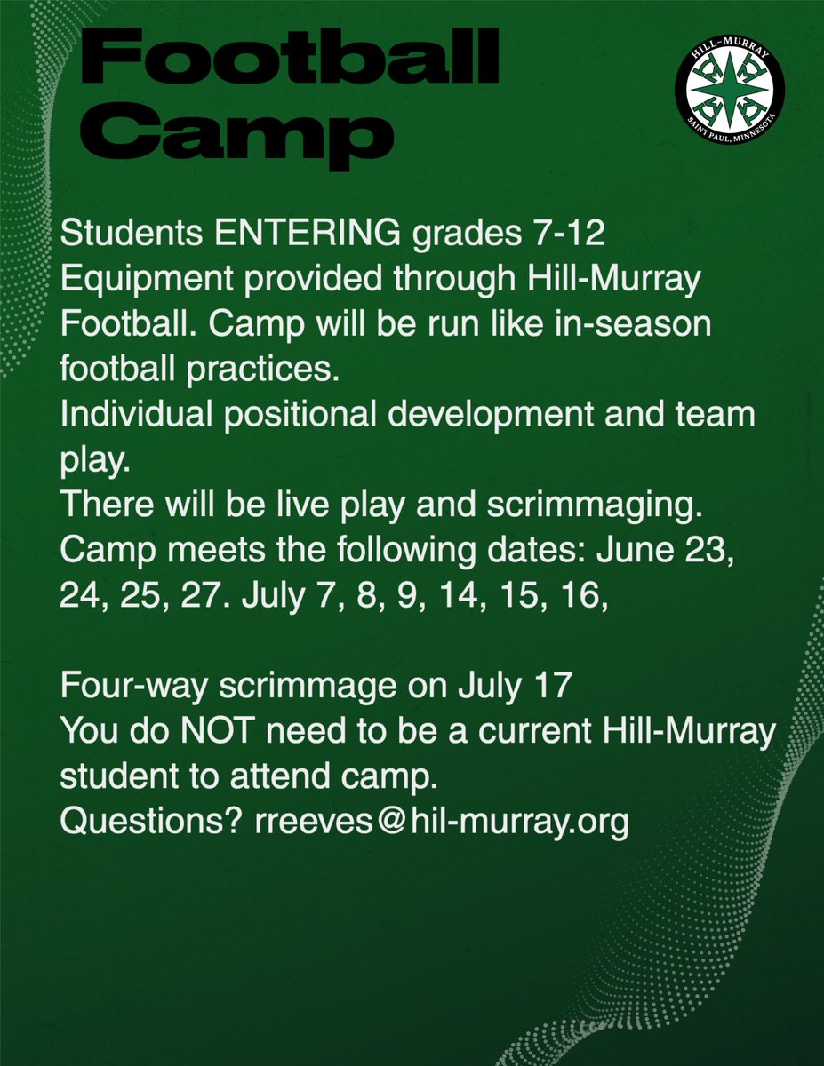 HMPioneers's tweet image. Football Camp registration is open! Registration link in bio!