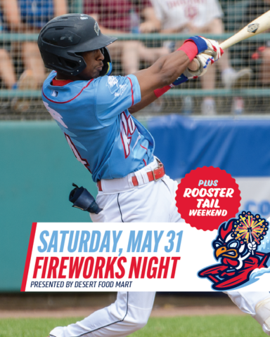 TC_DustDevils's tweet photo. Night 2 of Rooster Tails Weekend is ready to light up the sky! Stick around after the game for a spectacular fireworks show, thanks to Desert Food Mart! โพ๐ฅ Letโs end the night with a bang! #GoFastTurnLeft
Get your tickets here: https://t.co/z4SGPMqwxZ https://t.co/qg69RKlTyi