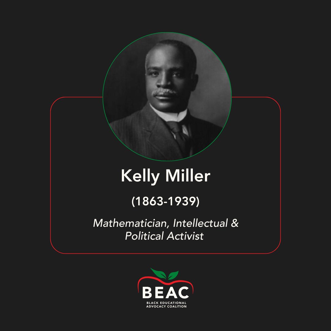 thebeacorg's tweet photo. Kelly Miller was a lifelong intellectual who believed that the developing social sciences would be useful in assessing the experiences of Black Americans and in charting a course for their future advancement. 📖 

https://t.co/a3sKNijcw0 https://t.co/4DwIMzIt7K
