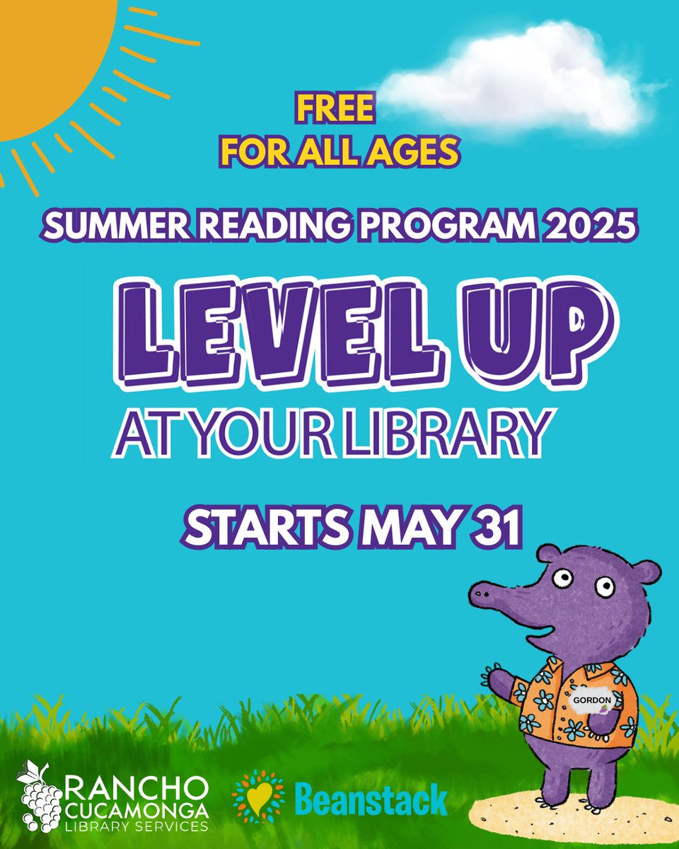 Summer Reading Program is here! Be sure to log your reading in order to earn prizes.

If you signed up last year on Beanstack, you’re all set—just start logging your minutes. New to Beanstack? Sign up now at bit.ly/2X7UVKY and join the fun!
