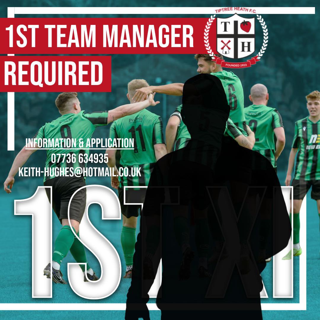 Tiptree_Heath's tweet image. FIRST TEAM MANAGER’S ROLE

Thank you for those who have shown interest so far.

If you’re yet to contact the club and think you’d be right for role, the applications will be closing Monday at 5pm.

Email: keith-hughes@hotmail.co.uk

#UPTHEHEATH🍓⚽️