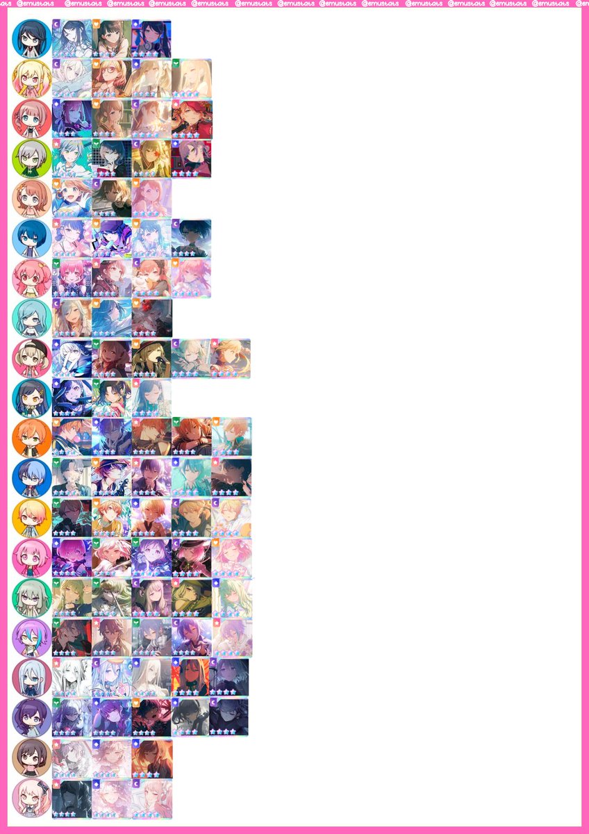 emustats's tweet image. ALL OC 4 stars : May 31
Added Kohane and Toya from Koha6!
#プロセカ #prsktwt