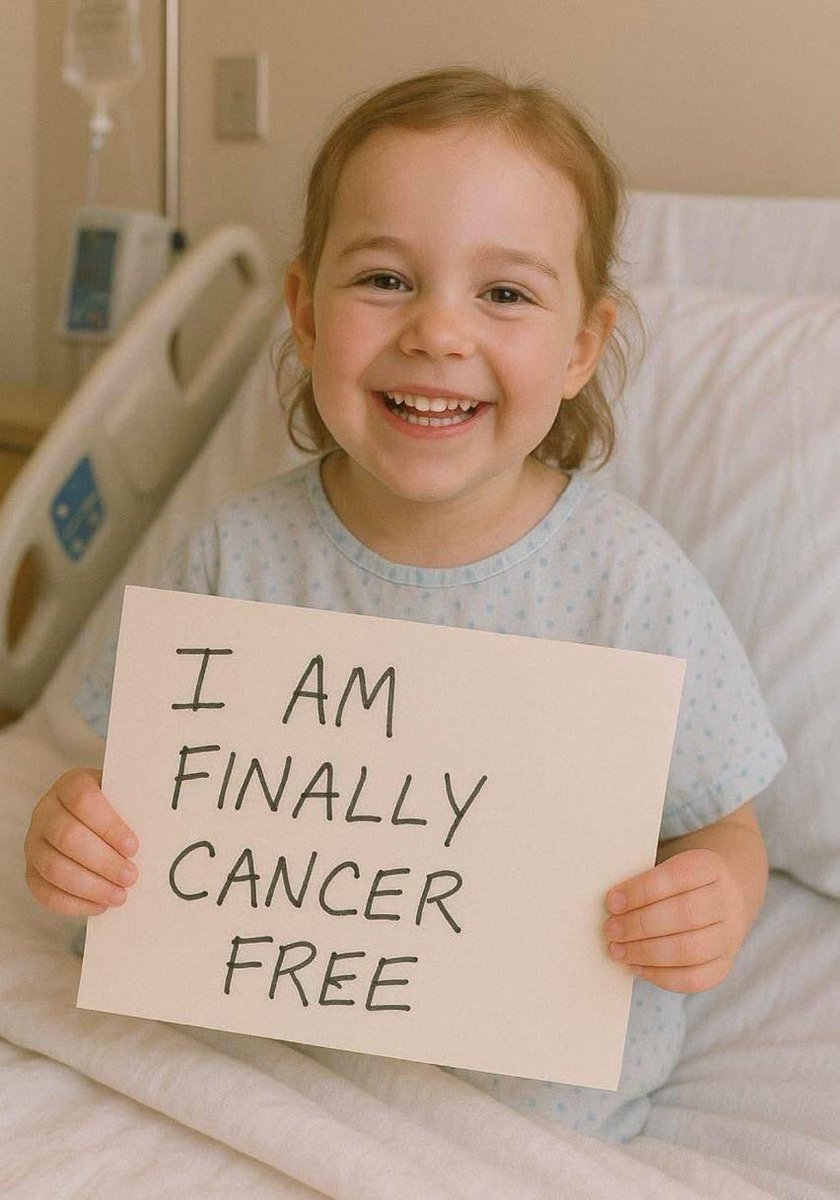 This little one bravely endured countless tests and treatments with a smile that has never faded. Today she got the all clear and is finally cancer free -the joy in her face says it all. Hope won ❤️🙏🙌