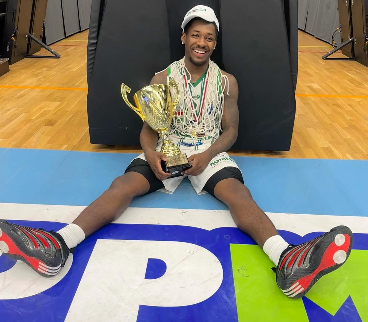 CCSFMBB's tweet image. Congrats to former undefeated Ram Darrion Trammell on being named regular season and finals MVP of the Hungarian league. #ProRams
