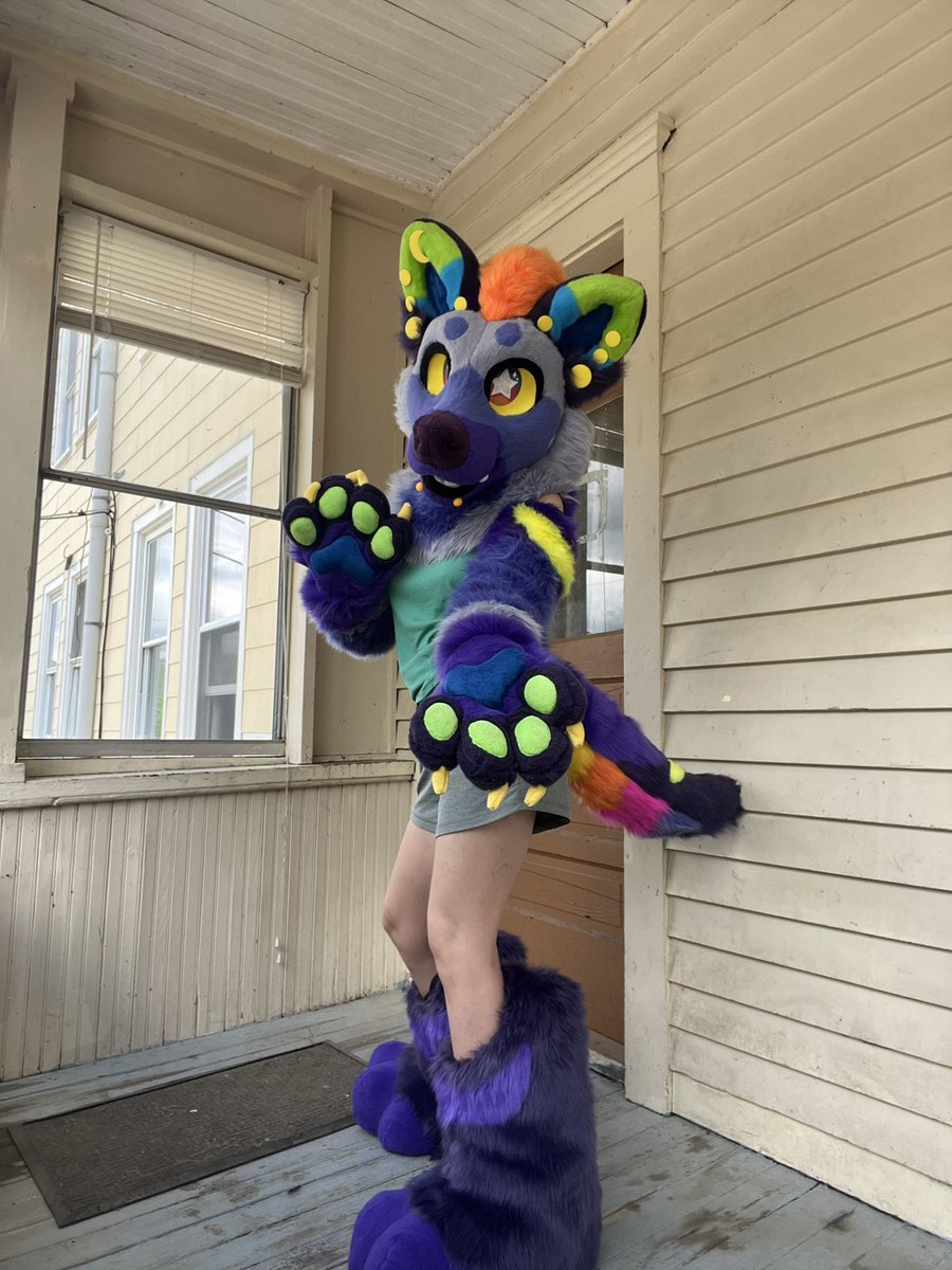 My latest commission! 

Starlight the hyena! 
#furry #fursuit #fursuitmaker #fursuitcommission