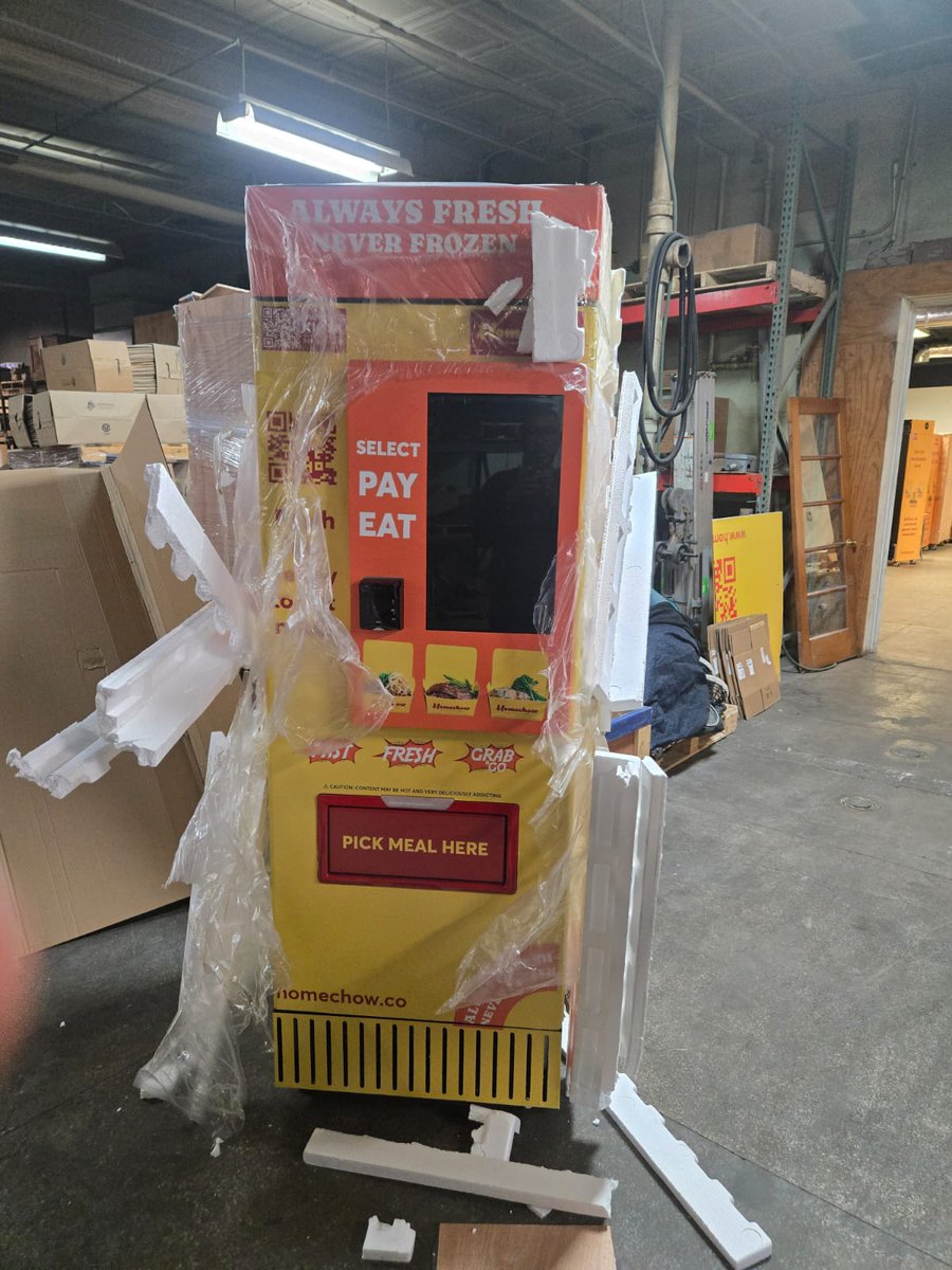 New Kiosks just arrived. 
New Energy. More Locations Loading.
Homechow is not just growing — we’re taking over.

🔥 Fresh meals. No lines. No delays. Just tap, grab, and go.
This is food-tech for the now.

🚀 Want in? Own a Homechow kiosk.
Earn. Scale. Be part of the future of