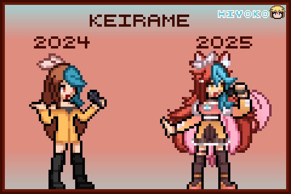 Debo admitirlo, me encanta como ando mejorando ♥

Aquí va lo prometido de hace días, actualicé el pixelart de Keirame del año pasado! 

#KeirameArt #ONEESHIART #pixelart #sprite #vtuber