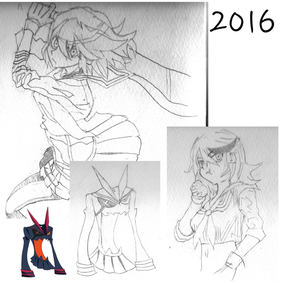 神絵師様が描かれた流子ちゃんを参考にして描いたもの。
もう10年近く前のもので、元の絵師さんのお名前が分からず申し訳ありません…💦
#キルラキル #killlakill 