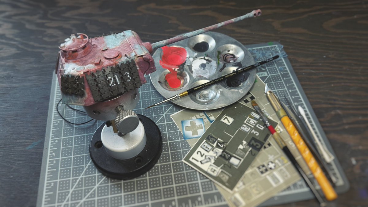 rinaldi_rsp's tweet image. #panther #wip #brushpainting RSGB1 1/35 Takom Panther Ausf G
