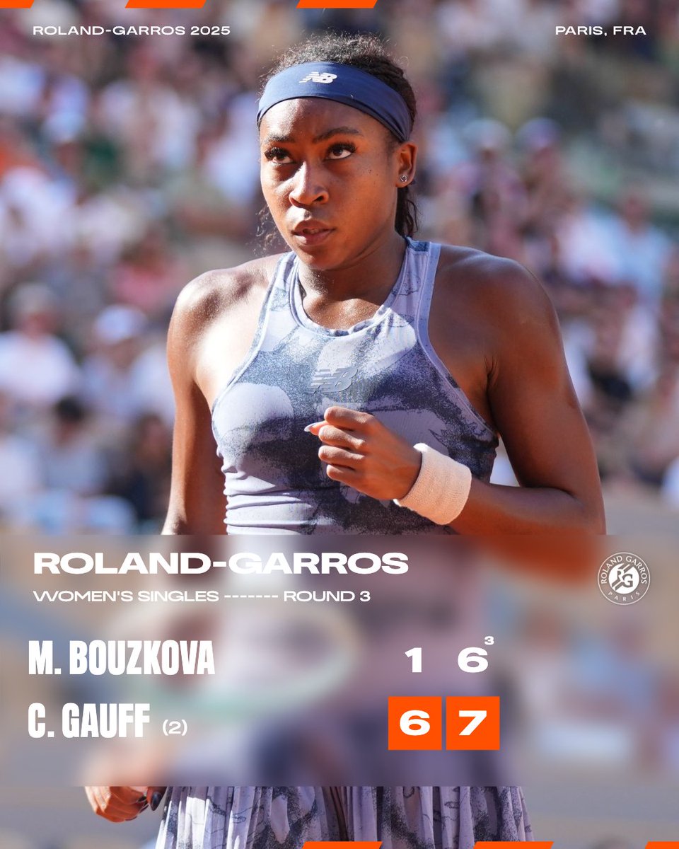 rolandgarros's tweet photo. Straight into the round of 16 🚀

#RolandGarros https://t.co/dWA8lpj3gx
