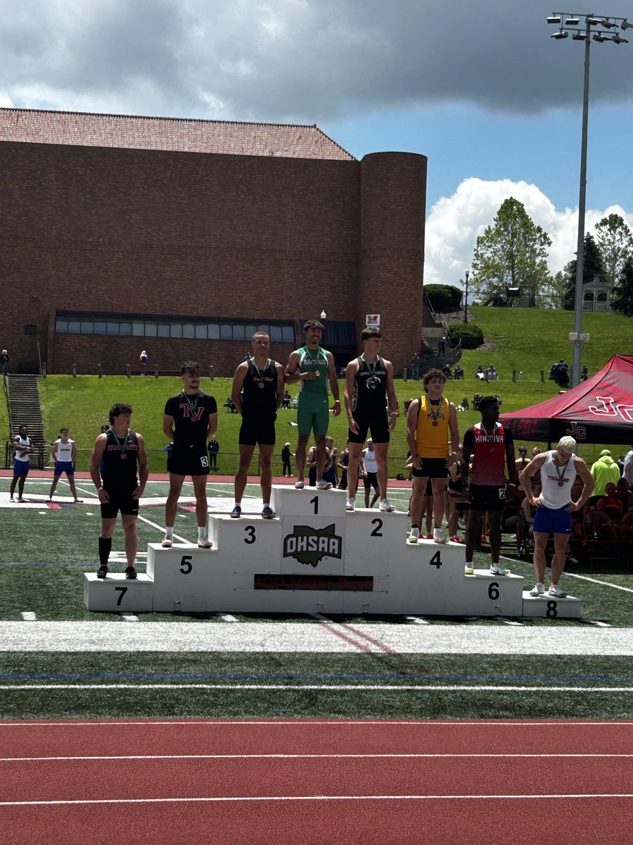 TuskyTrack's tweet image. Regional finals alert!  Sarting us off on the podium is Marcus McNichols coming in 5th in the 100!!