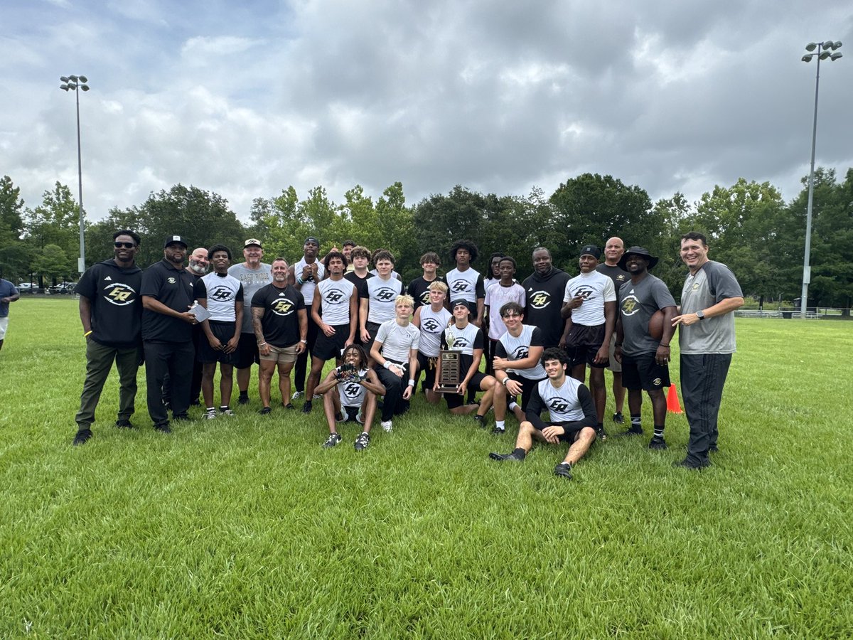 Congratulations to our guys!  We won the King of Kings 7-on-7 tournament today for FCA!  Super proud of our young men &amp; the way they represented East Ridge. Ring the Bell 🔔 💯💪🏽💪🏻💪🏿