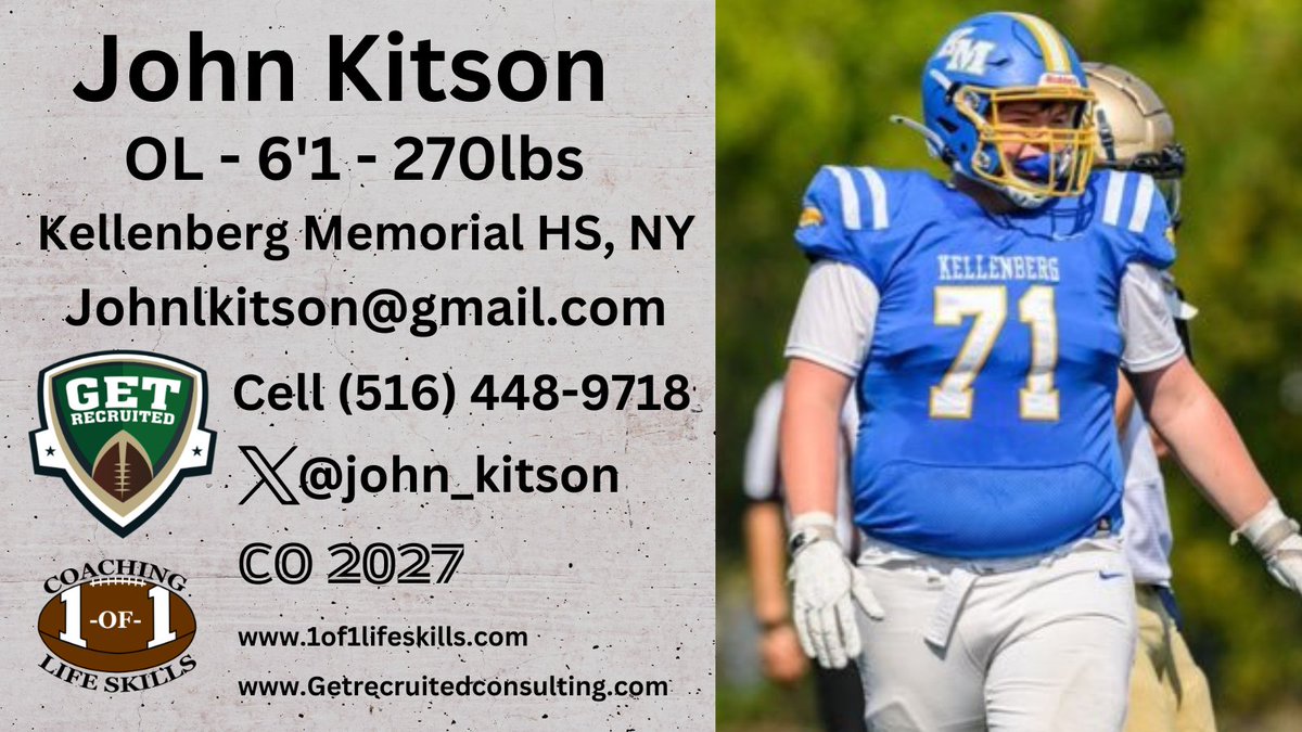 Get Recruited (@get__recruited) on Twitter photo John Kitson - CO 2027 - OL/DL - 6'1, 270lbs - Tough, strong, physical, & quick. Kellenberg Memorial HS, NY. Player Info: x.com/john_kitson @1of1lifeskills <a href="/john_kitson/">John Kitson</a> <a href="/UNewHavenFB/">New Haven Football</a> <a href="/SCSUFB/">SCSU Football</a> <a href="/AICFootball/">AIC FB</a> <a href="/Ravens_FB/">Franklin Pierce Football</a> <a href="/FootballBentley/">Bentley Football</a> <a href="/AssumptionFB/">Assumption University Football</a> <a href="/SaintAnselmFB/">SaintAnselmFootball</a> <a href="/IUPfootball/">IUP Football</a> John Kitson - CO 2027 - OL/DL - 6'1, 270lbs - Tough, strong, physical, & quick. Kellenberg Memorial HS, NY. Player Info: x.com/john_kitson @1of1lifeskills <a href="/john_kitson/">John Kitson</a> <a href="/UNewHavenFB/">New Haven Football</a> <a href="/SCSUFB/">SCSU Football</a> <a href="/AICFootball/">AIC FB</a> <a href="/Ravens_FB/">Franklin Pierce Football</a> <a href="/FootballBentley/">Bentley Football</a> <a href="/AssumptionFB/">Assumption University Football</a> <a href="/SaintAnselmFB/">SaintAnselmFootball</a> <a href="/IUPfootball/">IUP Football</a>