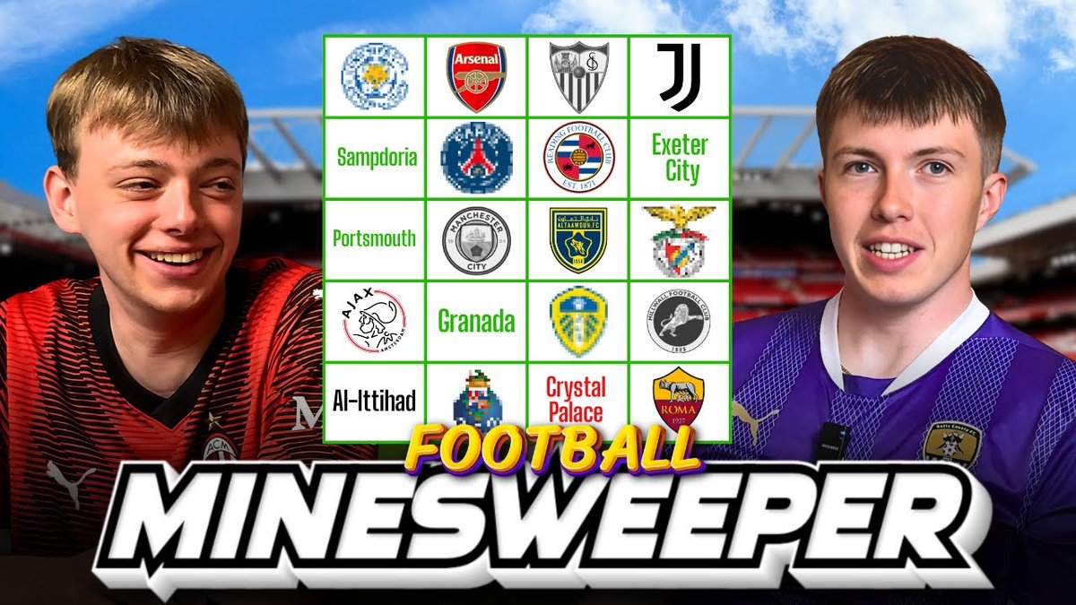 BRAND NEW FOOTBALL MINESWEEPER OUT NOW 🔥

Can You Avoid The Wrong Answers?!?! 🤔

Check It Out With The Link Below 👇